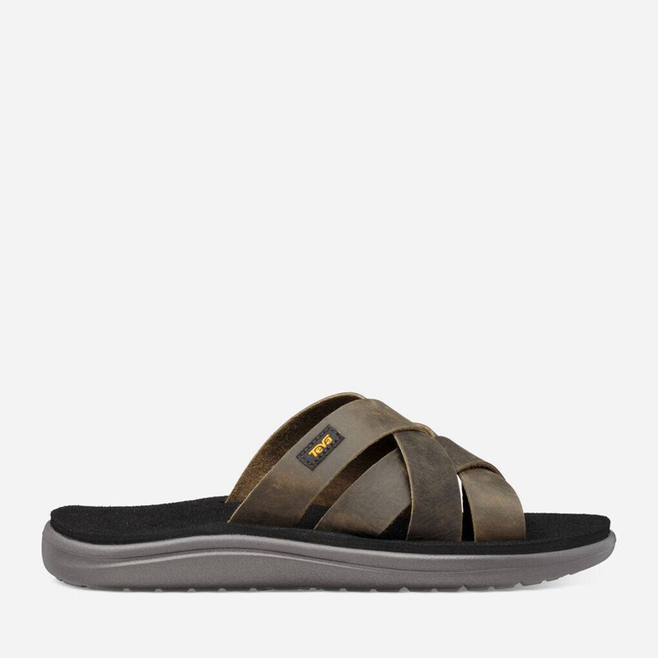 Chanclas Teva Voya Cuero Verde Oliva Oscuro | 5170939