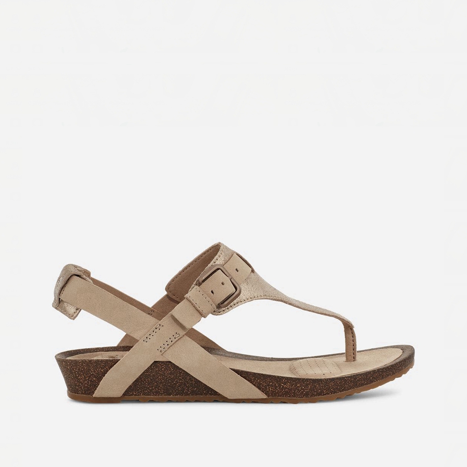 Sandalias Teva Mahonia 3-Point Metallic Marrones Claro | 3080343