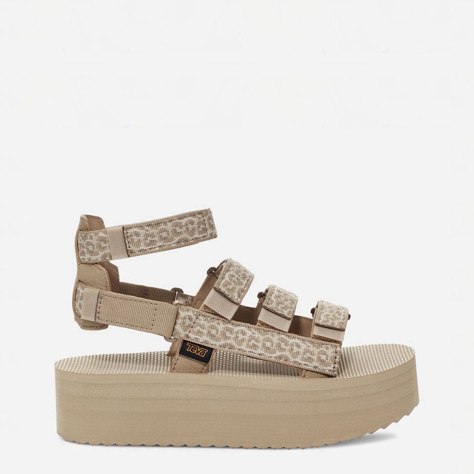 Sandalias de Plataforma Teva Flatform Mevia Kaki | 1829849