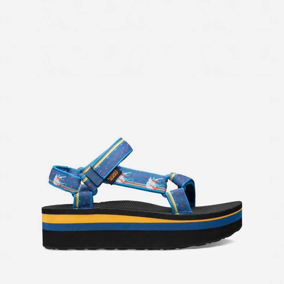 Sandalias de Plataforma Teva Flatform Universal Azules Oscuro | 7422929