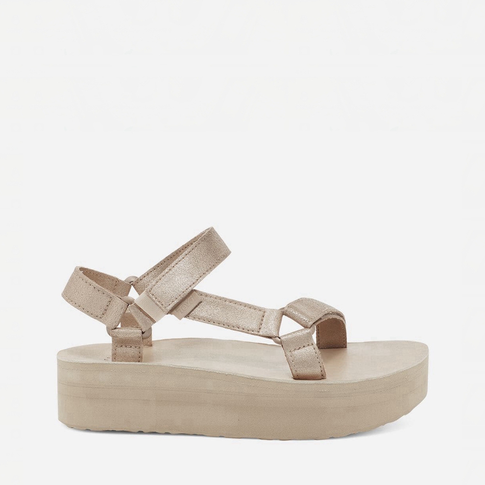 Sandalias de Plataforma Teva Flatform Universal Cuero Kaki | 8054707